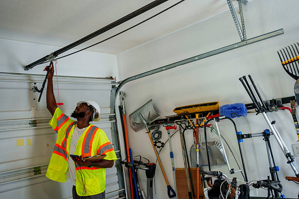 Professional Garage Door Panel Replacement technician working in Heppner, OR